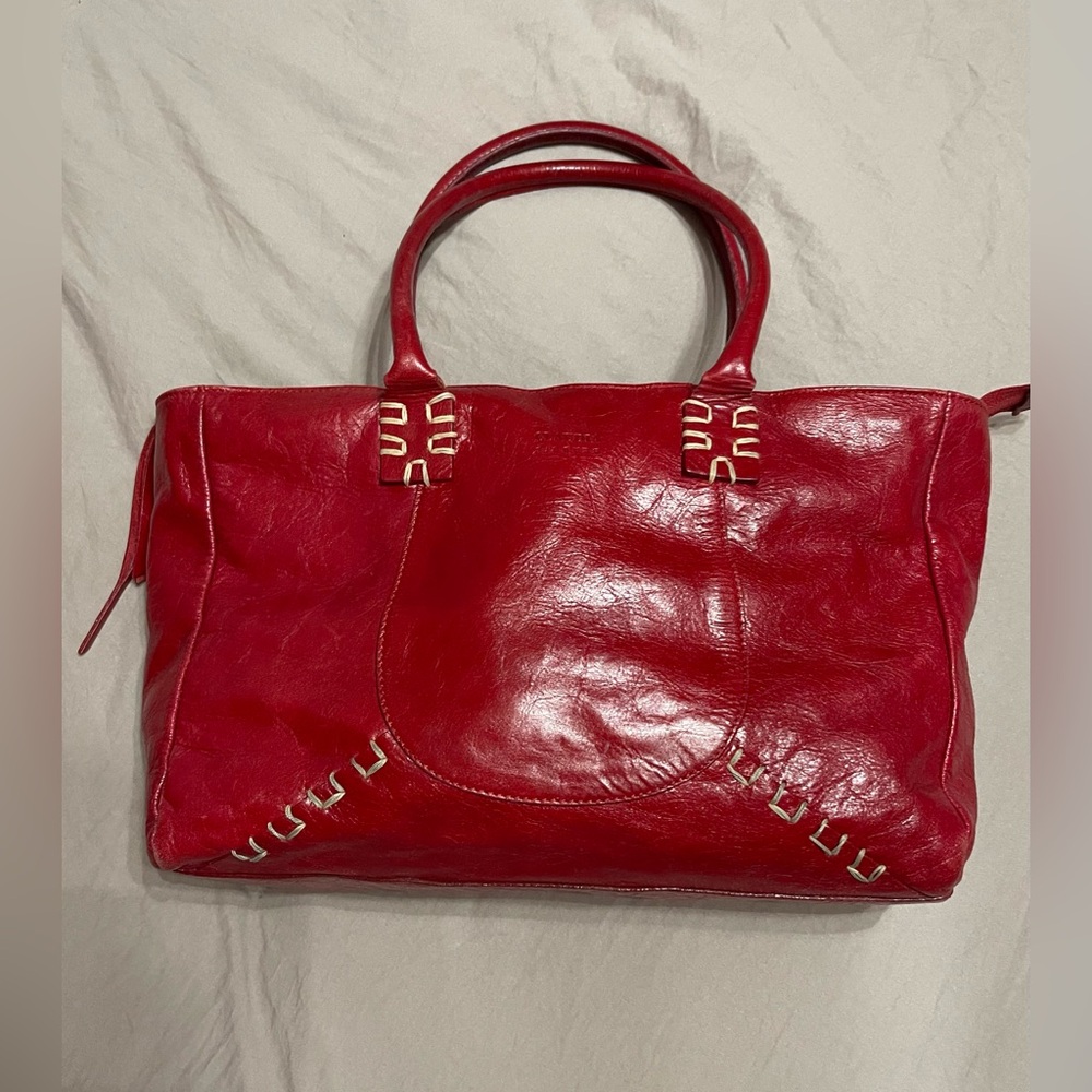 🔴🔥CLAUDIA FIRENZE Elegant Red Women's Tote Bag